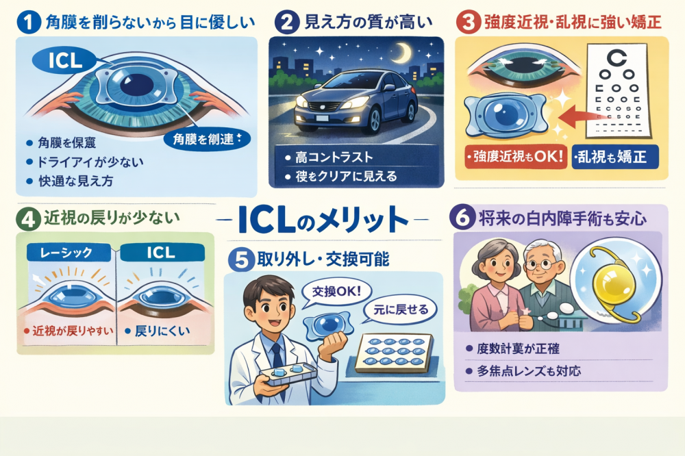 ICL(眼内コンタクト)のメリット